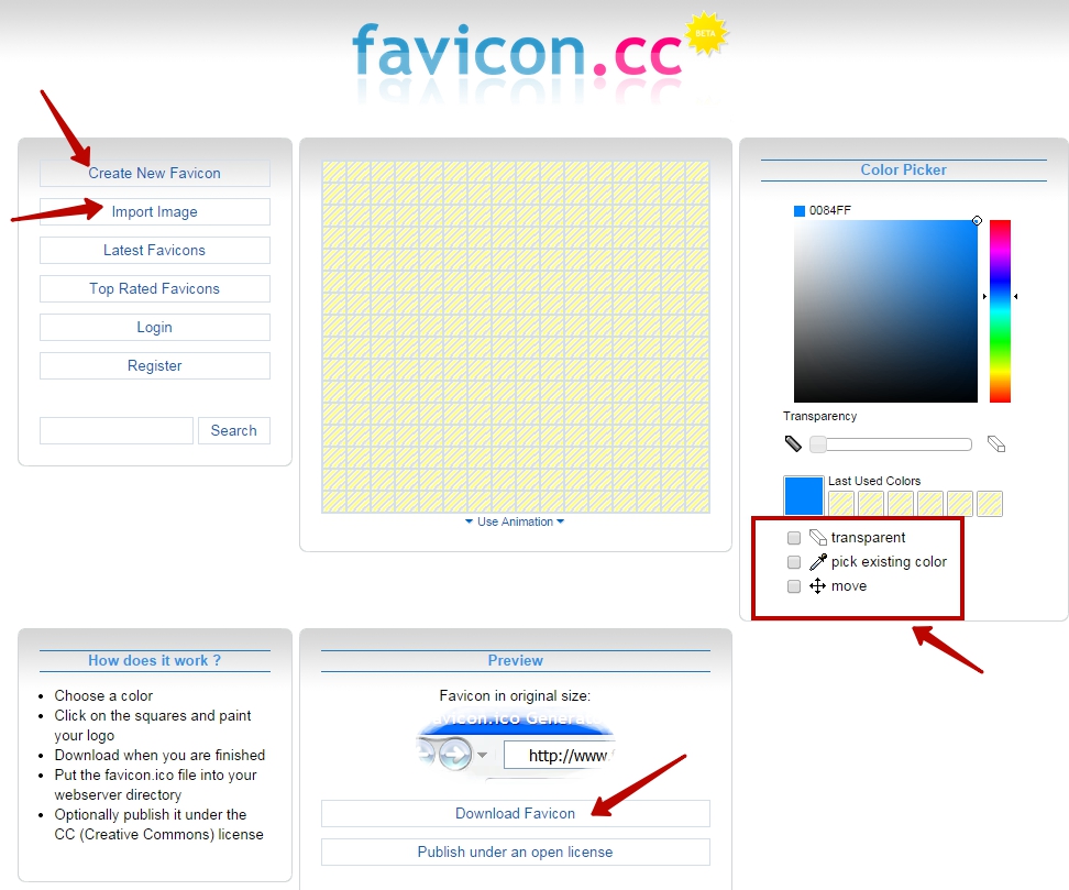 Сделать favicon онлайн из картинки