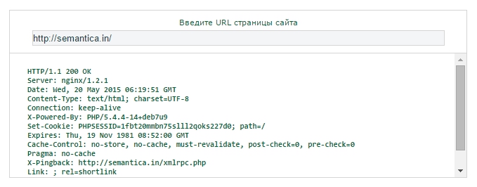 Сервис на mainspy.ru - проверка ответа сервера
