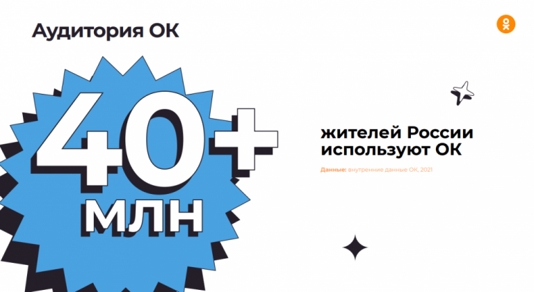 Как минимум 49 млн. россиян сидят в Одноклассниках (скрин из медиакита ОК)